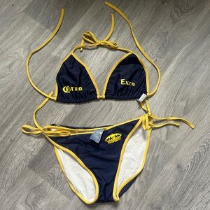 Corona Extra Navy and Yellow Bikini